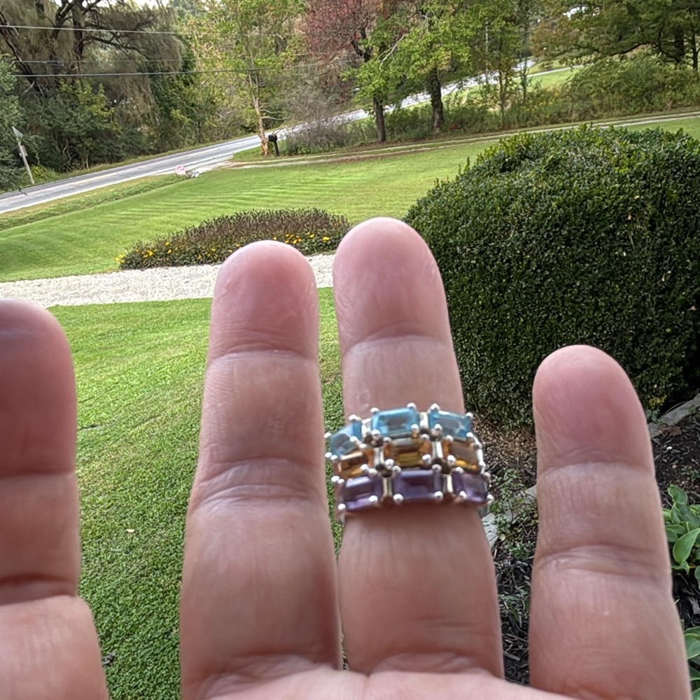 Stack Sterling Silver & Gemstone Ring Set - image 3